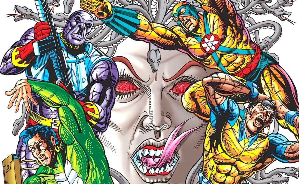 Madusa: Can Four Raj Comics Heroes End Her Terror? Madusa Raj Comics featuring Nagraj, Dhruv, Doga and Parmanu